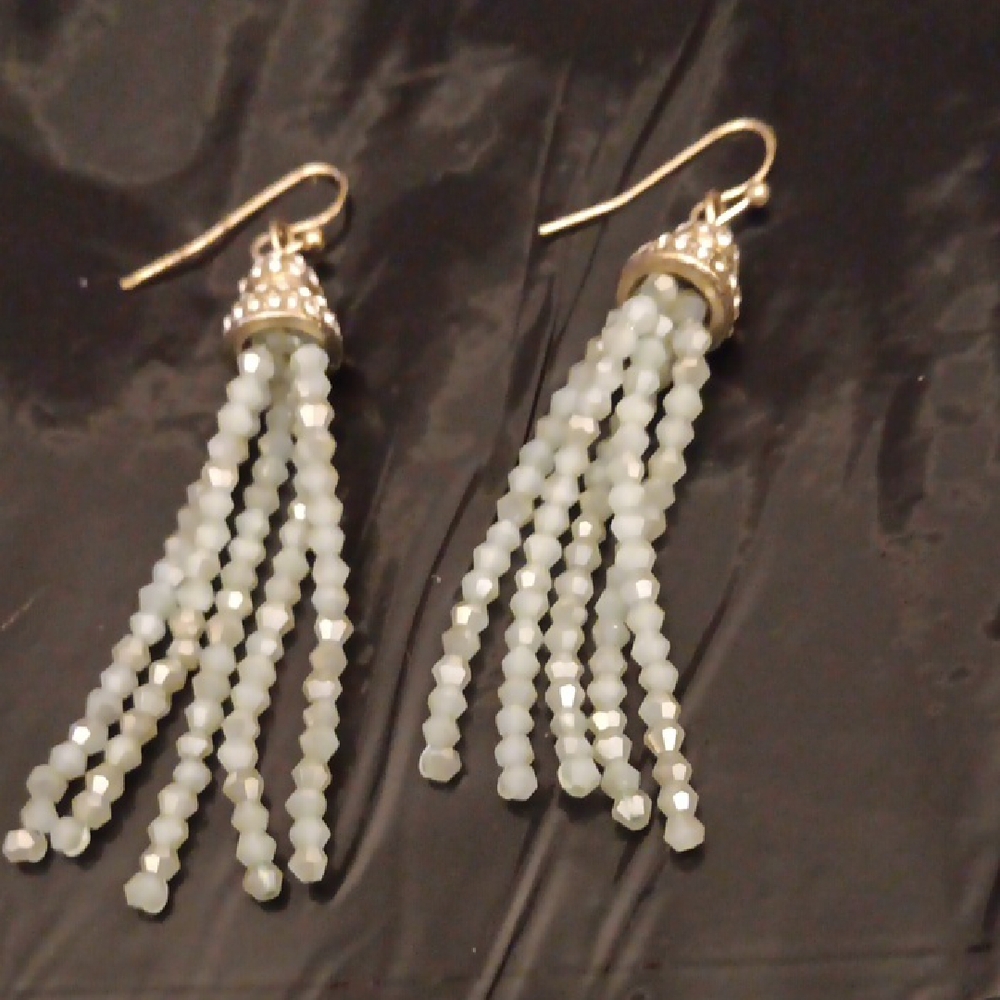 Elegant Beaded Tassel Earrings